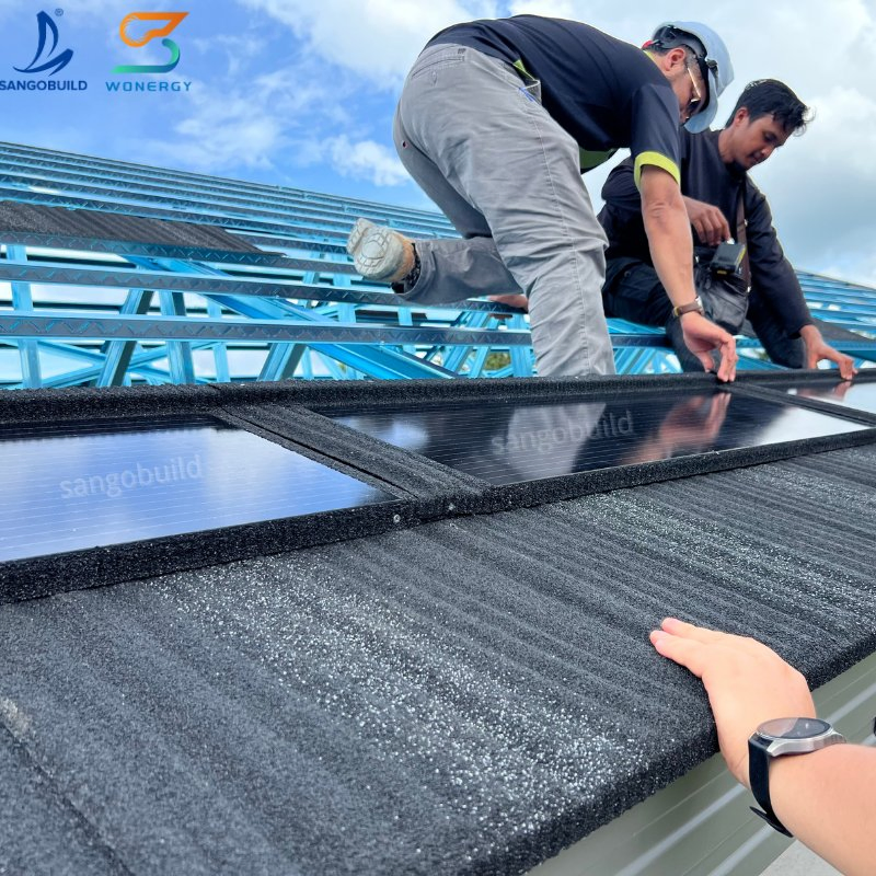 100W Chinese Solar Roof Tiles System BIPV Roof Solar Panel Tiles for Cost Save