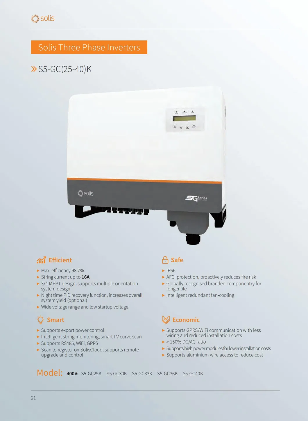 3 Phase String Inverter 40kw