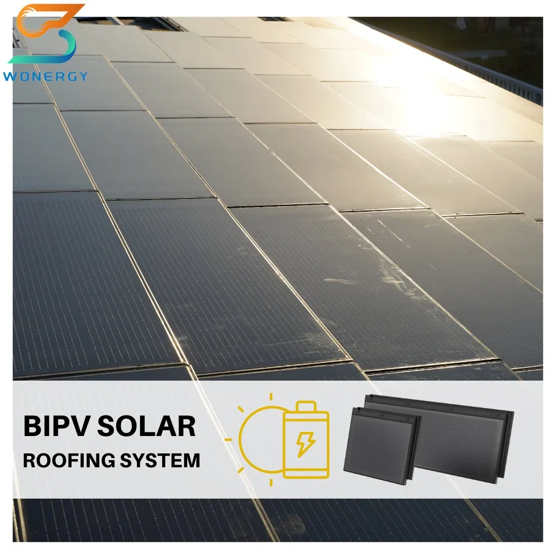 Germany Double Glass 4mm Thick Roofing BIPV Solar Panel Glass Facade Integrated Photovoltaics Roofing Tiles for Building