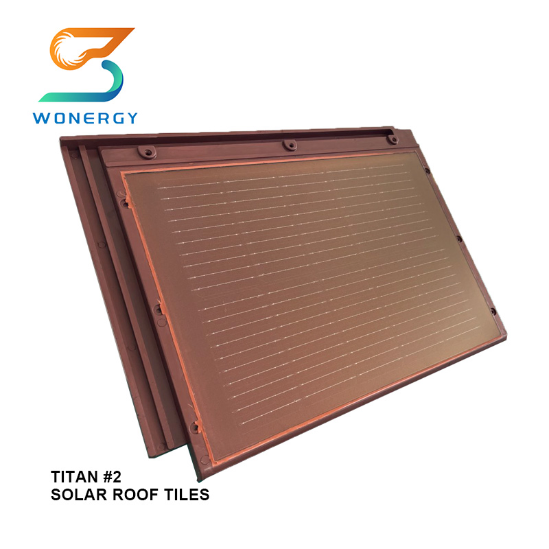 Vbsolar Tile 30W Tier 1 Solar Roof Tiles Single Double Glass Black Grey High-Power Solar Tiles Solar Panels Roofing Sheets