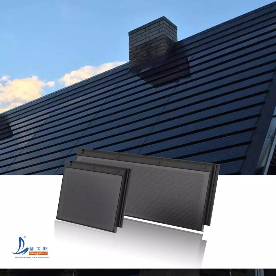 EEG Germany BIPV Solar Module Integrated &amp; Roof Tile 2 in 1 Solar Roof Tiles