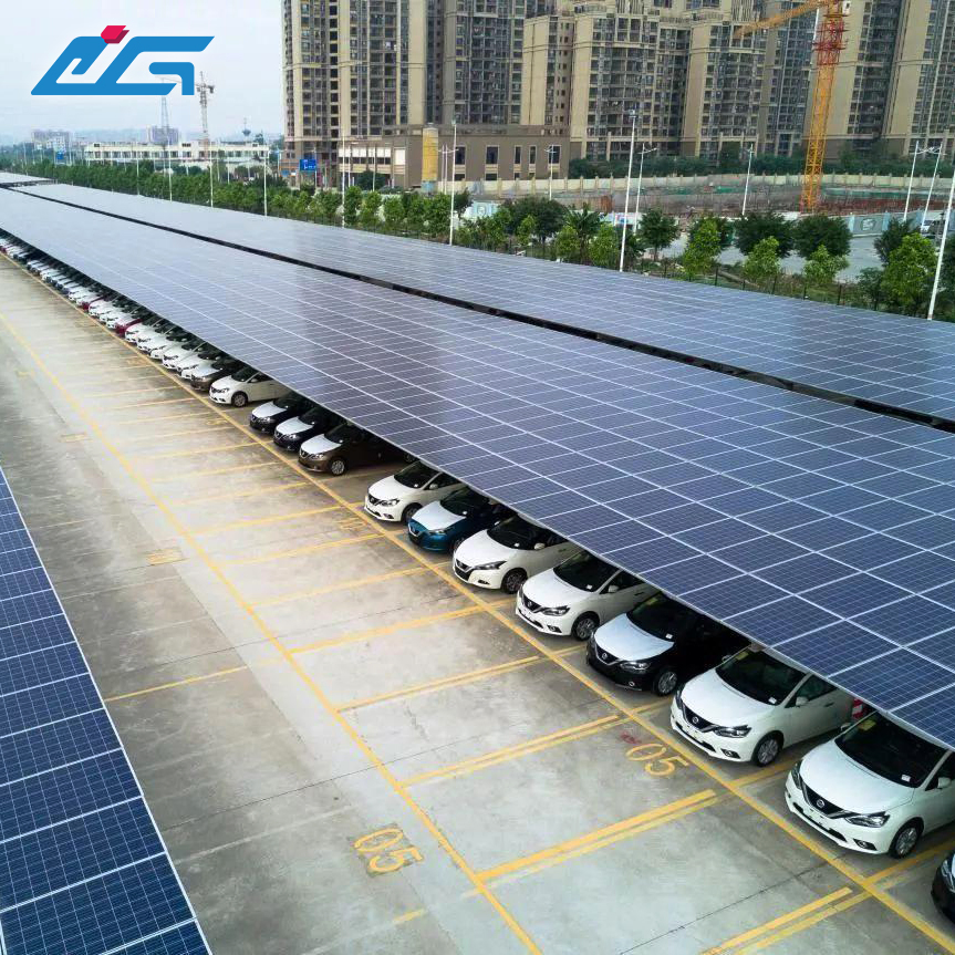 Nine Steel Solar Carport Support Structure - Customization Available Made in China
