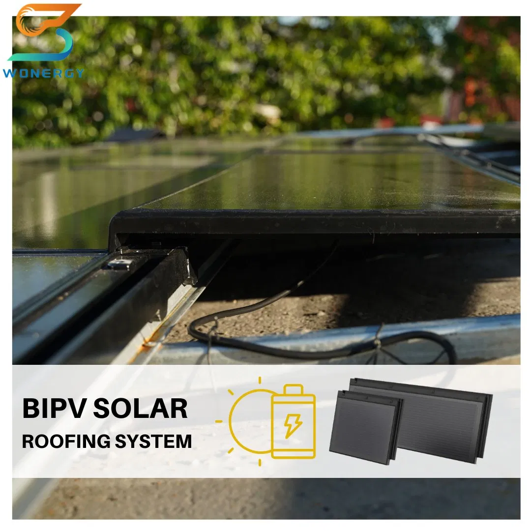 Germany Double Glass 4mm Thick Roofing BIPV Solar Panel Glass Facade Integrated Photovoltaics Roofing Tiles for Building