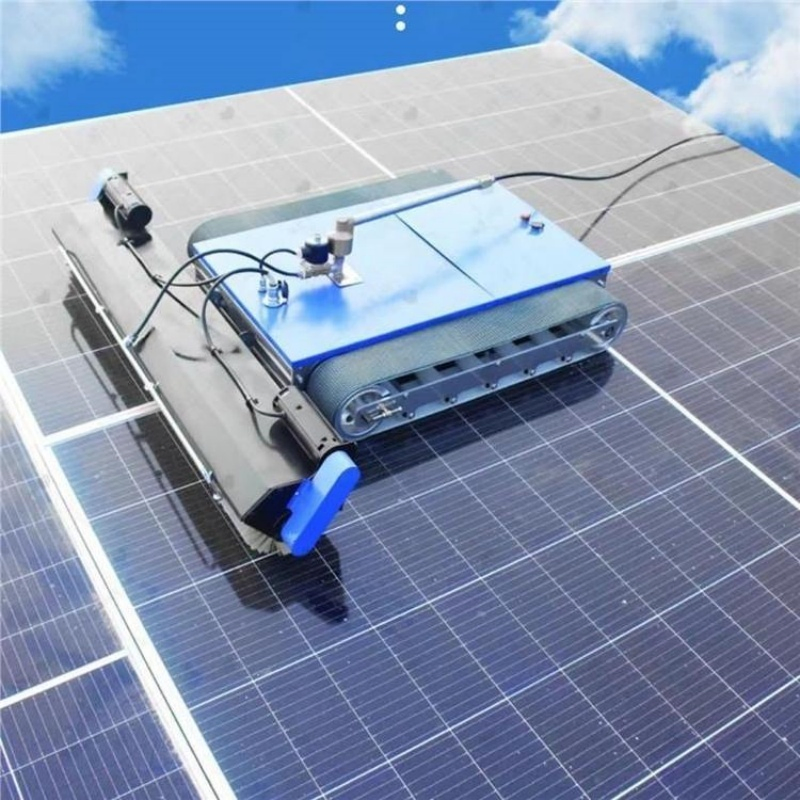 Track-Type Photovoltaic Cleaning Robot for Solar Power Station Operations High-Precision Solar Cleaning Robot