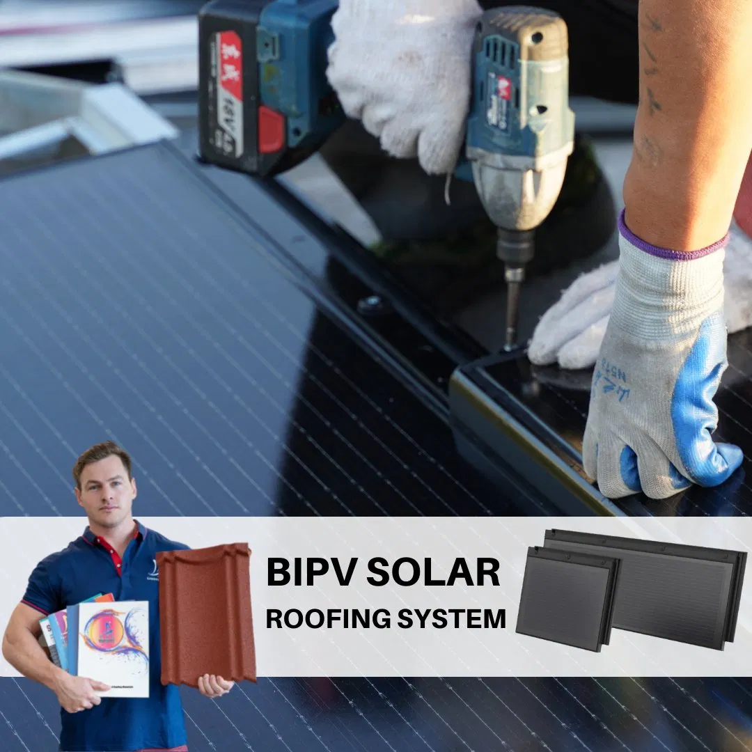 New BIPV Solar Roof Integrated Panel Vietnam Government Pointed Roofing Materials Roofing Tiles with Plastic Frame