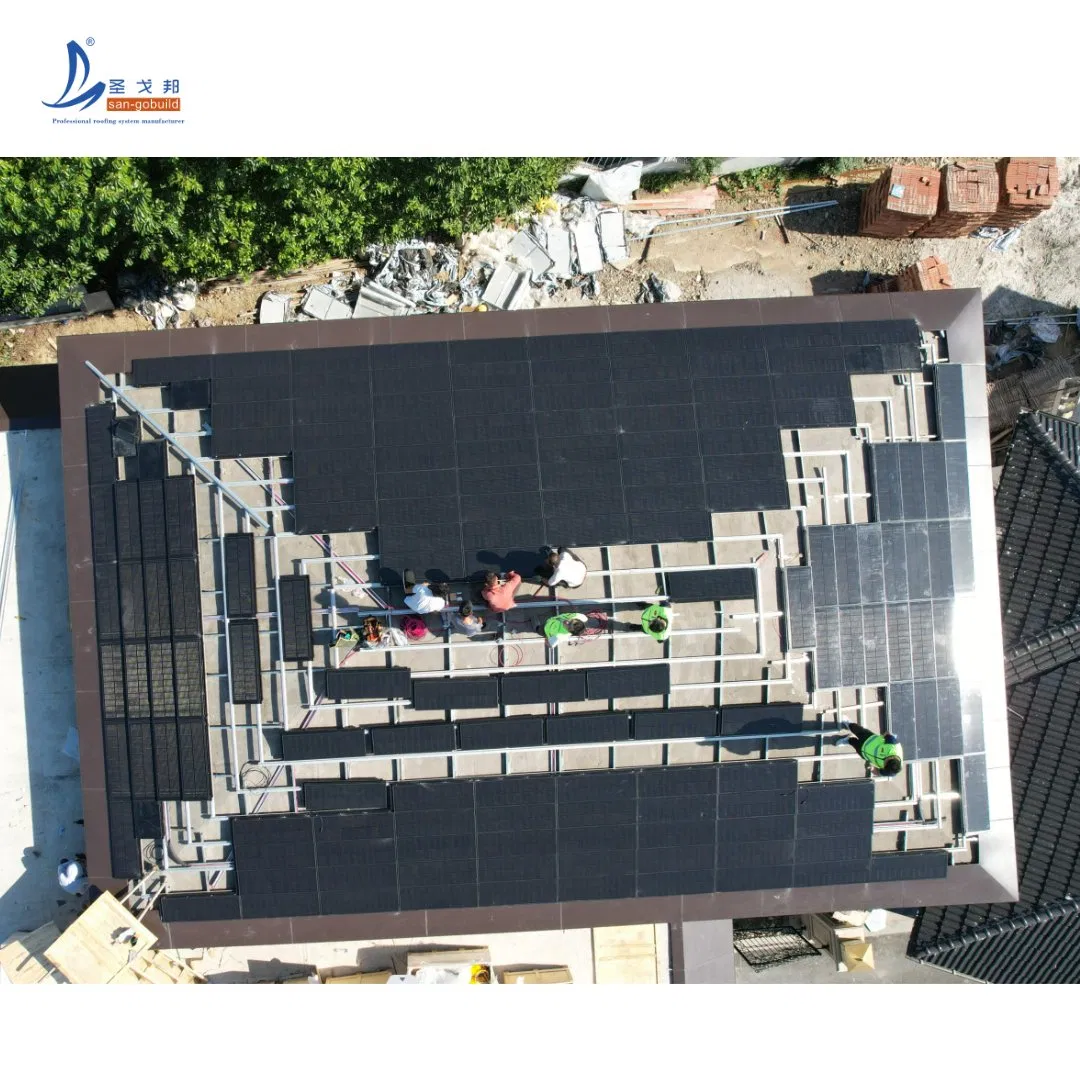 100W Chinese Solar Roof Tiles System BIPV Roof Solar Panel Tiles for Cost Save