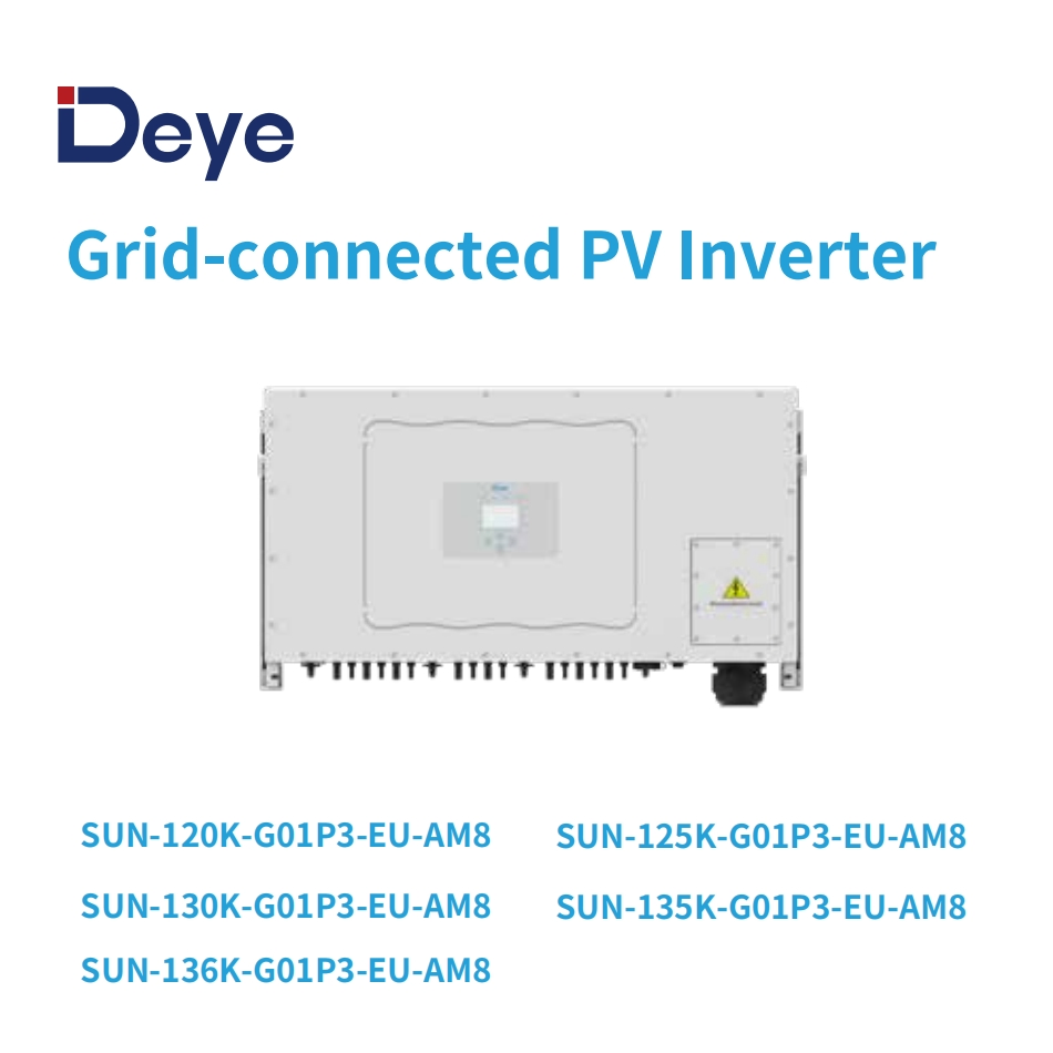 120/125/130/135/136kw Deye Grid-Connected PV Three Phase String Inverter