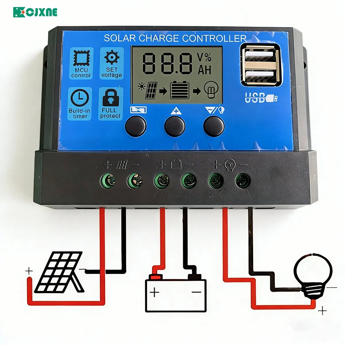 Power Station Temperature Compensation Adaptive MPPT off-Grid Solar Charge Controller