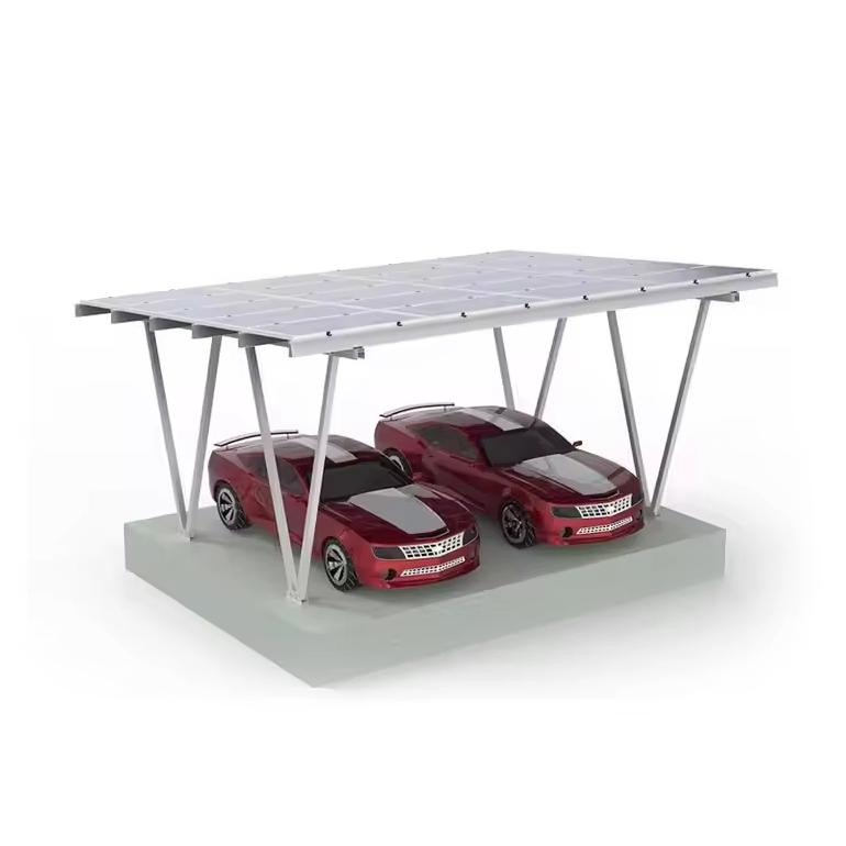 Factory Price Waterproof Solar Carport System Commercial PV Parking Structure