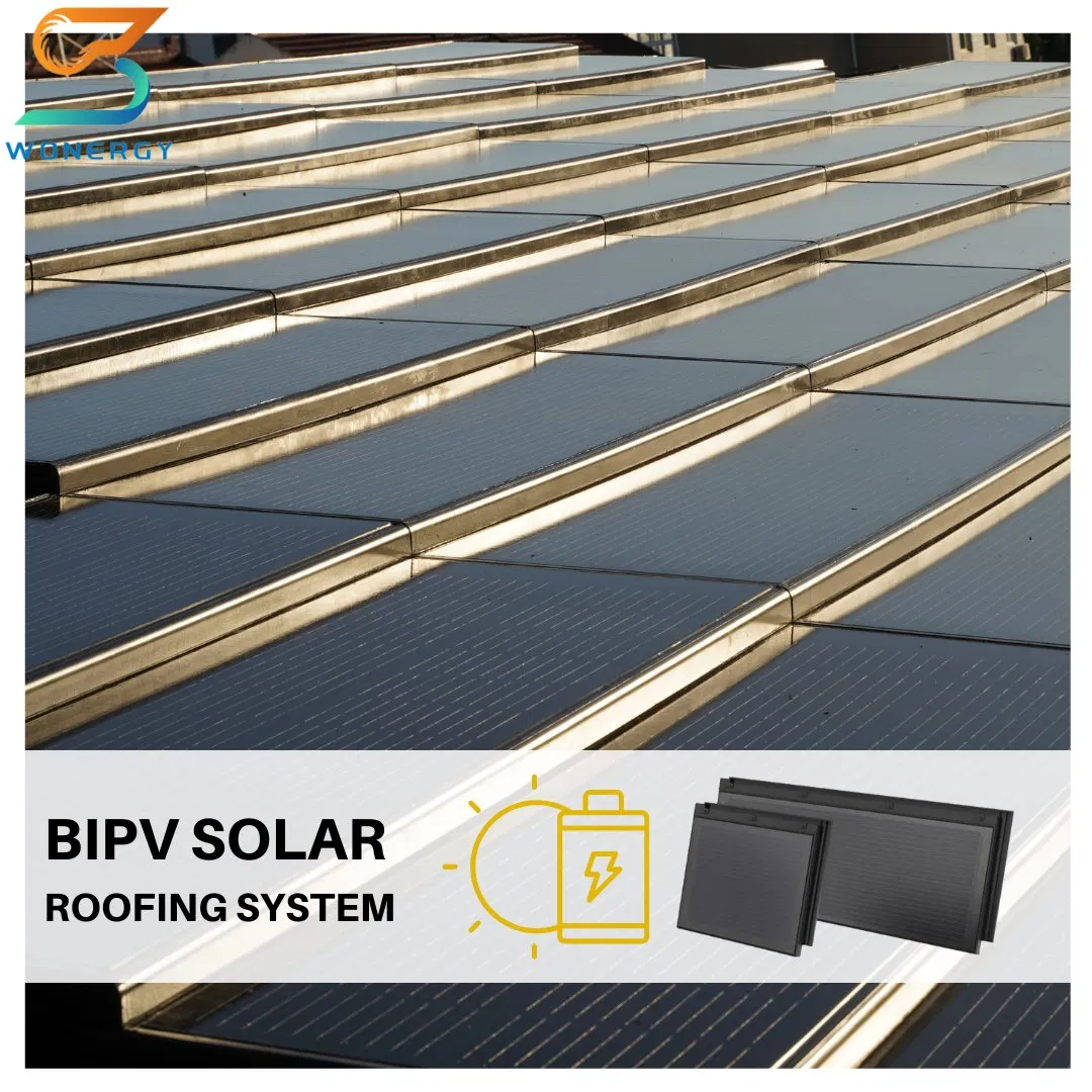 Germany Double Glass 4mm Thick Roofing BIPV Solar Panel Glass Facade Integrated Photovoltaics Roofing Tiles for Building