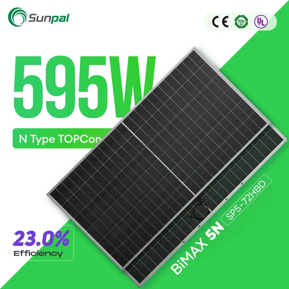 Sunpal Monocrystalline Dual Glass Solar Panels 550W 670W 590W 650W Topcon Bifacial Home Use Solar Panel