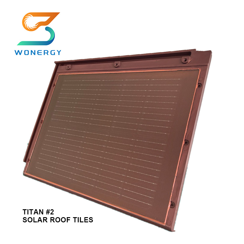 Vbsolar Tile 30W Tier 1 Solar Roof Tiles Single Double Glass Black Grey High-Power Solar Tiles Solar Panels Roofing Sheets