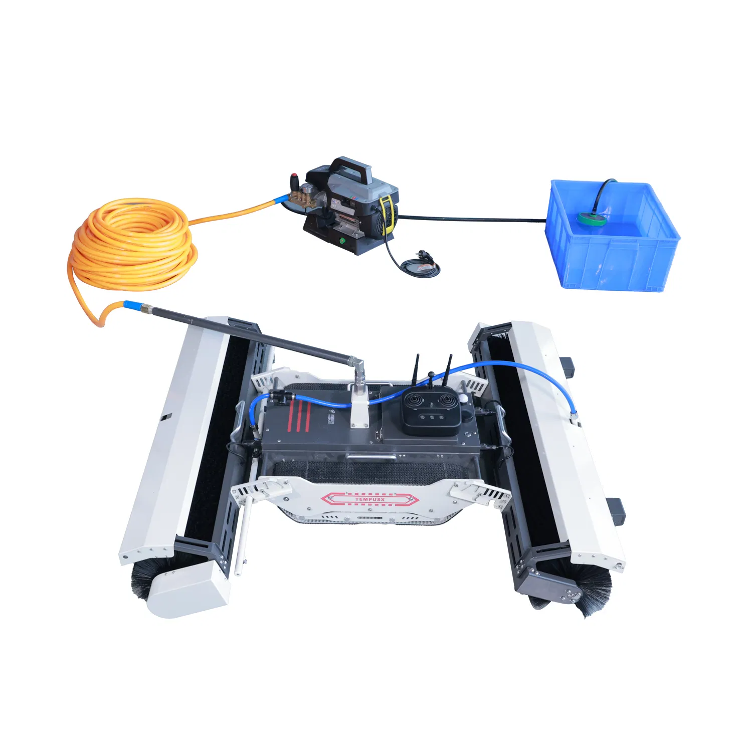 D1300 IP65 Track-Type Remote-Controlled Solar Photovoltaic Panel Cleaner Cleaning Robot