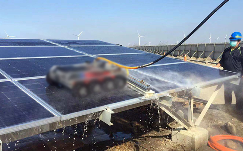 High-Efficiency Solar Cleaning Robot Robotic Cleans Photovoltaic Panel Automatic Cleaning Machine