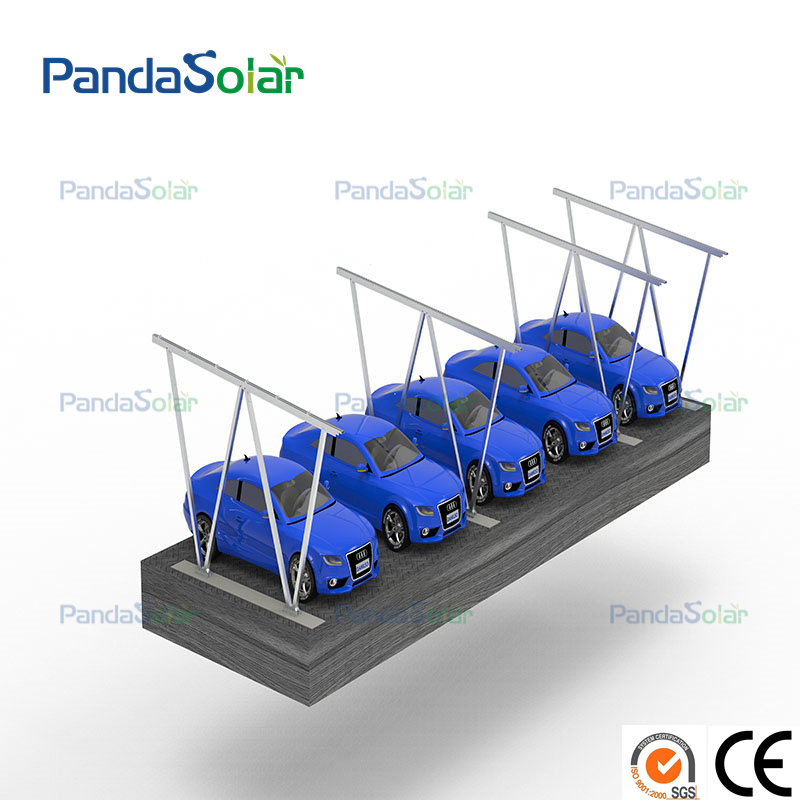 Pandasolar Customizable Aluminum PV Carport Structure for Solar Panel Parking Carport Manufacturer
