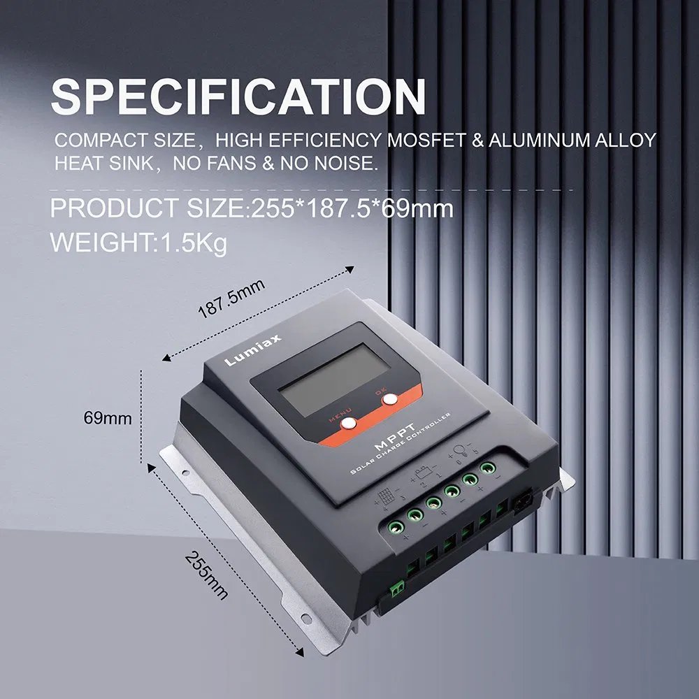 Lumiax 10A 20A 30A 12V 24V MPPT Solar Charge Controller 55V Bluetooth RS485