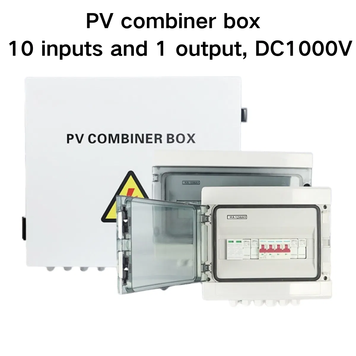 10 in 1 PV DC Combiner Box with Wiring Protection and Suit for Outdoor Harsh Environment Applications DC1000V for Solar System