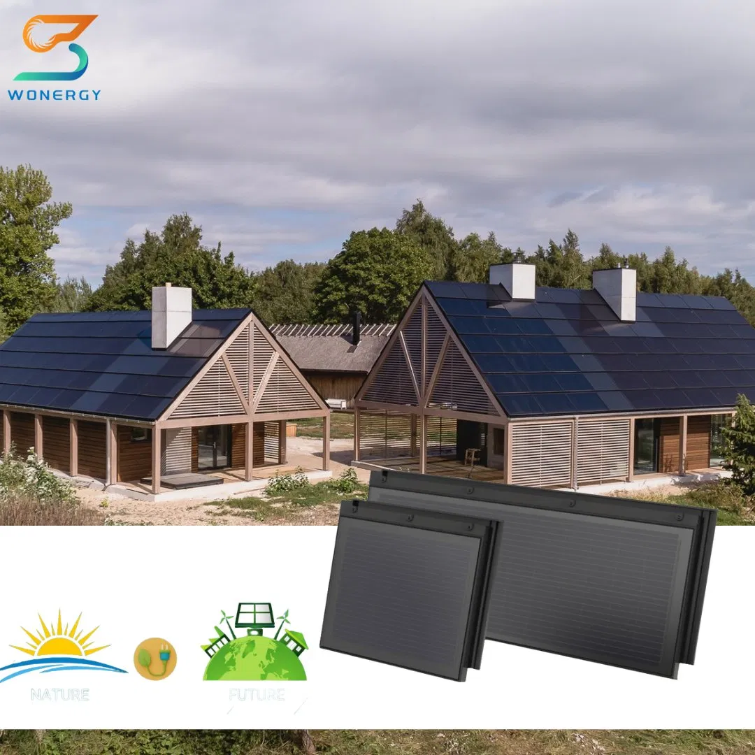Vbsolar Tile 30W Tier 1 Solar Roof Tiles Single Double Glass Black Grey High-Power Solar Tiles Solar Panels Roofing Sheets