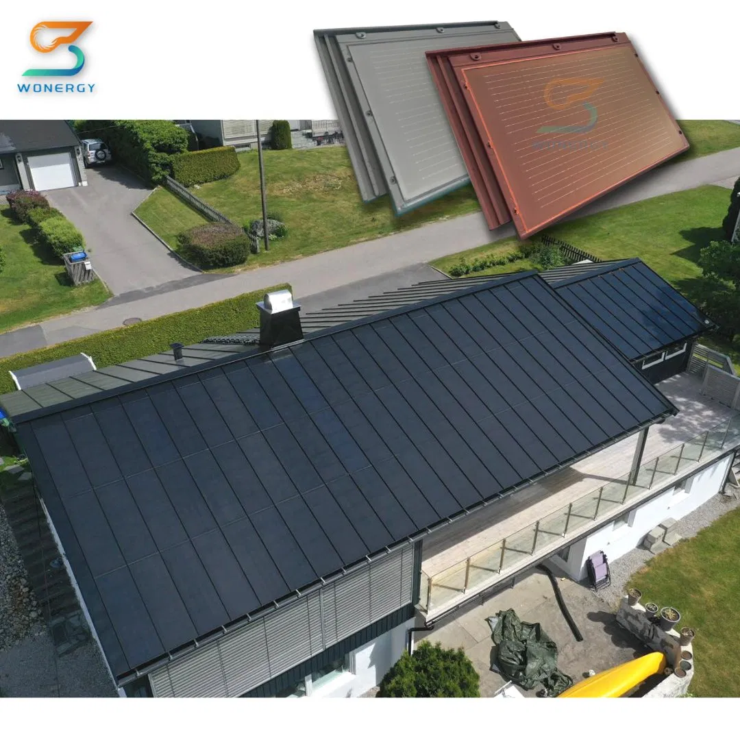 25 Years Transparent Monocrystalline Silicon Tuiles Solaires Integrated Solar Roof Tile