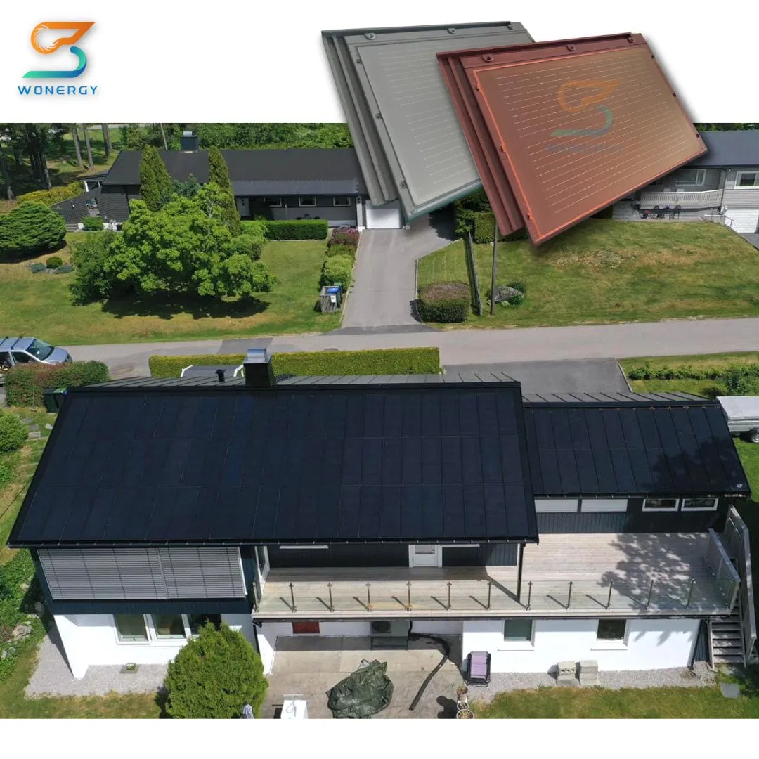 25 Years Transparent Monocrystalline Silicon Tuiles Solaires Integrated Solar Roof Tile
