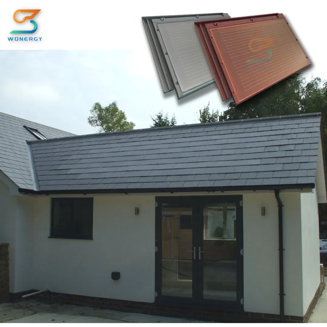 Building Integrated PV Mounting Brackets Photovoltaic Shingled Solar Panels Red Roof Tiles