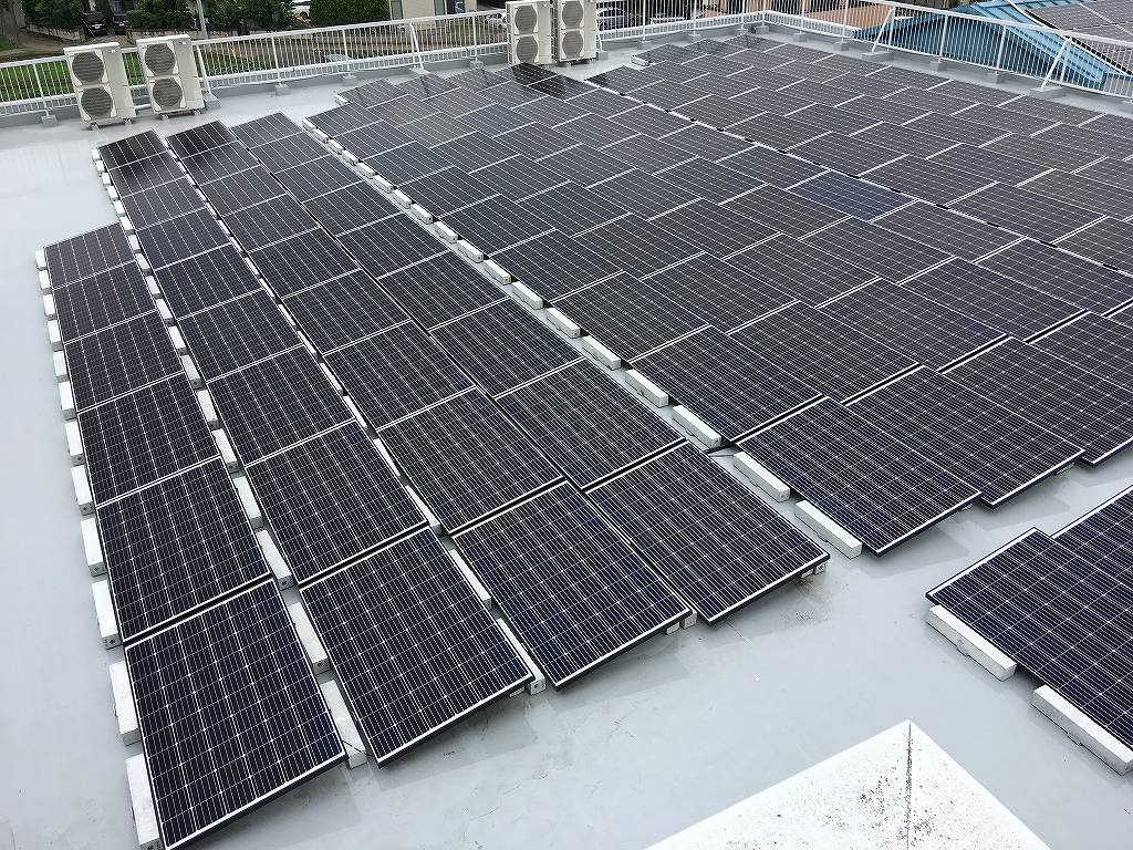 Roof Solar Bracket Structure Tracking PV Concrete Ballast Flat Roof Solar Mounting System