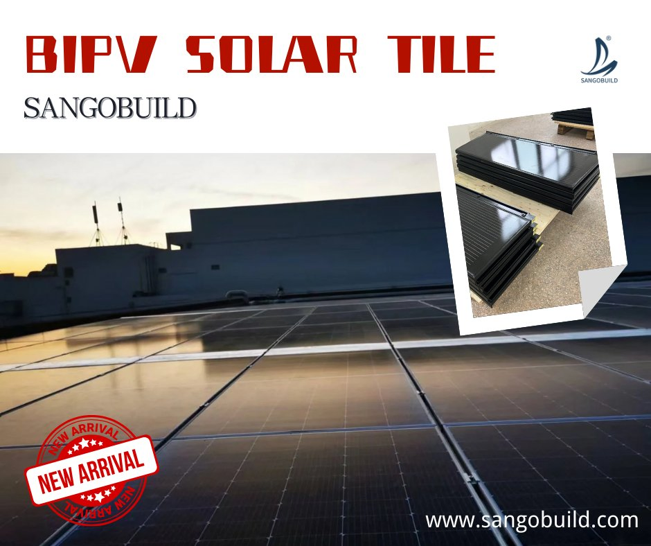 Sustainable Integrated BIPV Roofing Tiles Solar Tiles for Residential Villa Roof