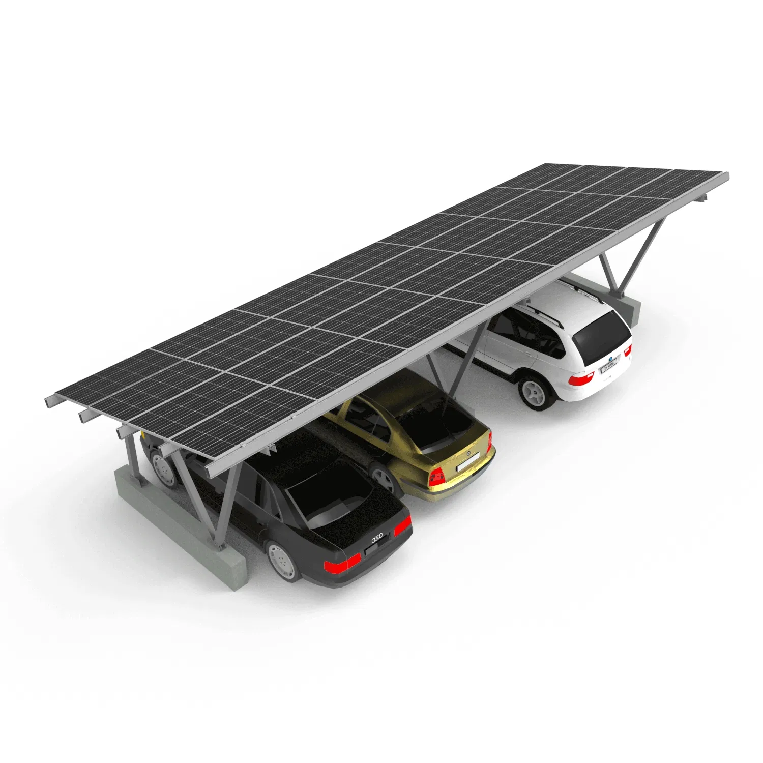 Wholesale Concrete Fixed Ground Structure Support Solar Carport Mounting System