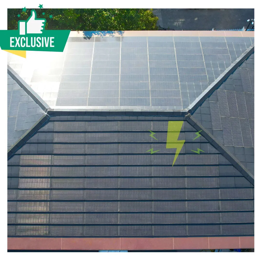 Sustainable Integrated BIPV Roofing Tiles Solar Tiles for Residential Villa Roof