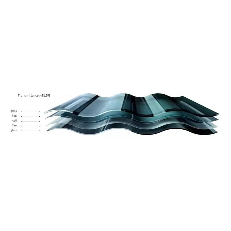 Black 32W Hantile Solar Energy System Integrated PV Single Modules Roof Solar Roof Tiles Photovoltaic Solar Roofing Tiles