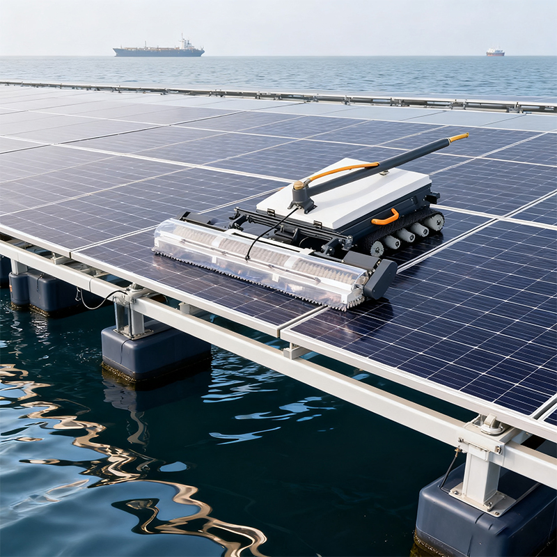 Photovoltaic Panel Cleaning Solar Robot for PV Farm Maintenance