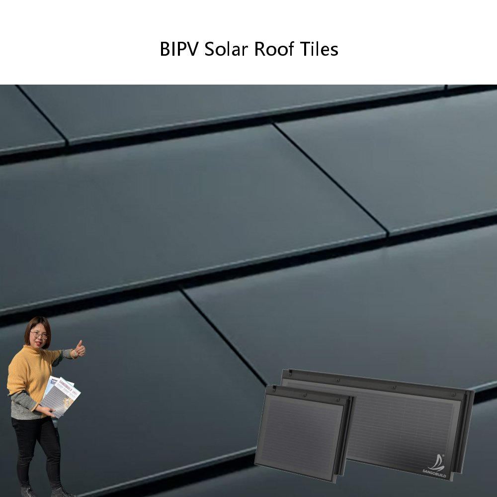 The Irish PV Roof Integrated Solar Roof Tile for New Roof Generate Electricity for Supermarket Commercial Mall Industrial Use