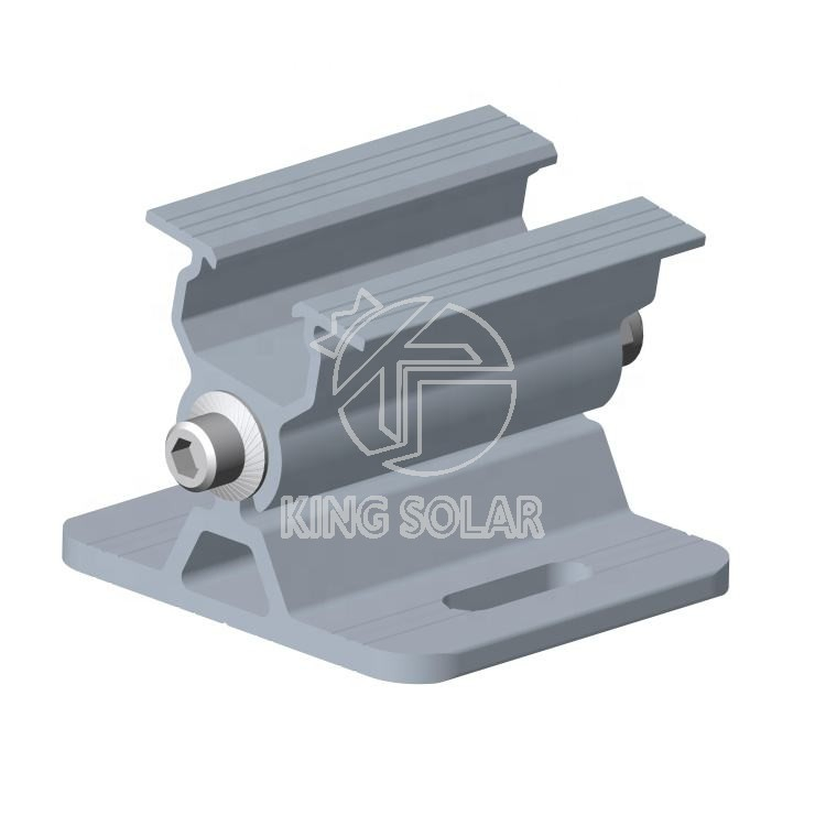 Efficient Aluminum Ballast-Based Solar Mount for Flat Roofs
