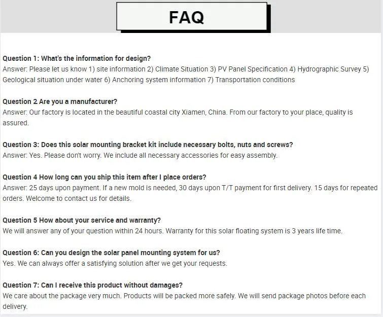 Solar Panel Floating Mounting Structure 16