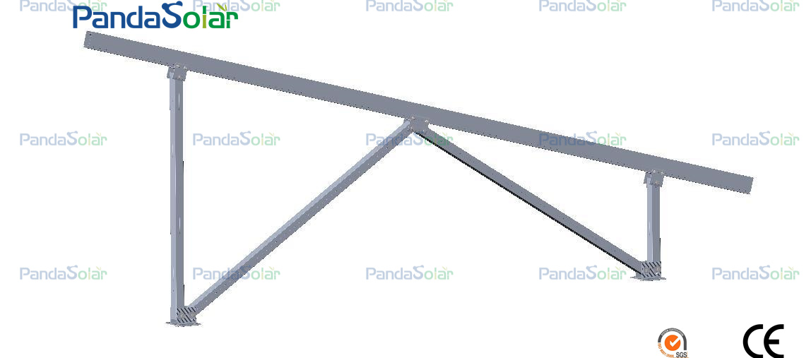 W Type Greenhouse Mounting System Alu Solar Panel Bracket for Solar Ground Mounting System