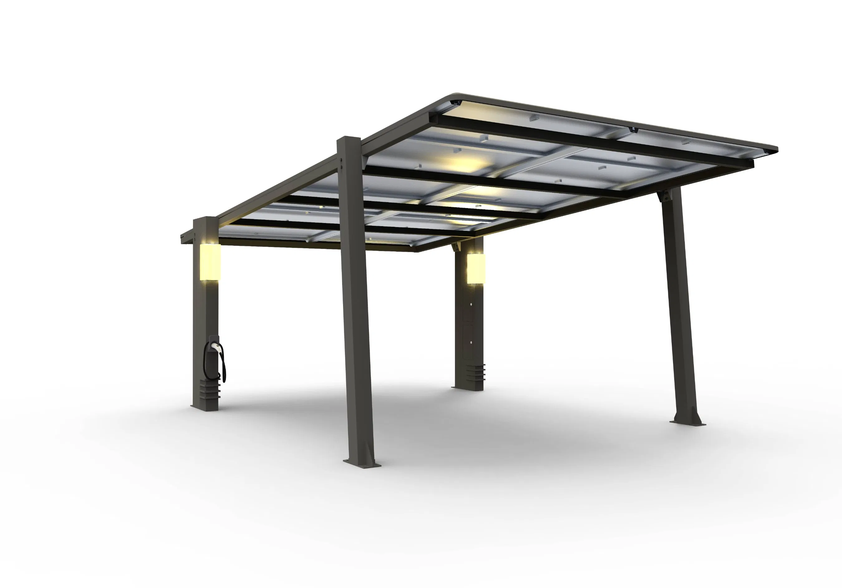 Easy to Install Household Solar PV Panels Carport Awning Structure