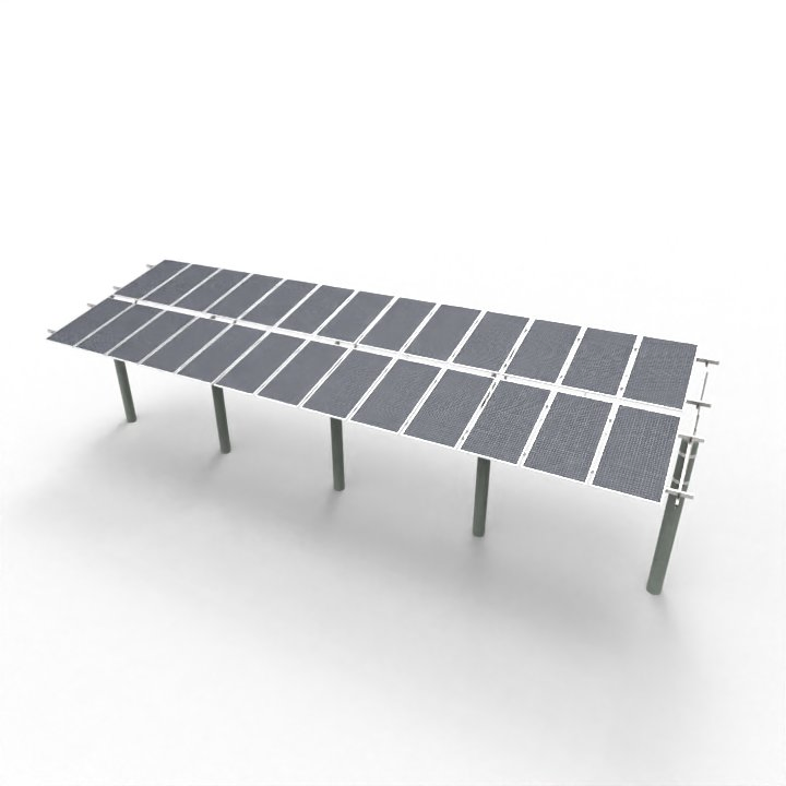 Heavy-Duty ISO Certified Solar Ground Pole Mount for Commercial Use