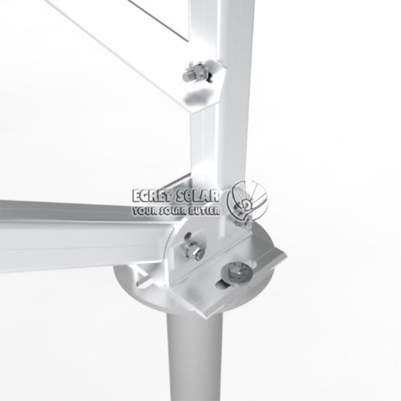 Galvanized Solar Ground Mounting Bracket with Ground Screws