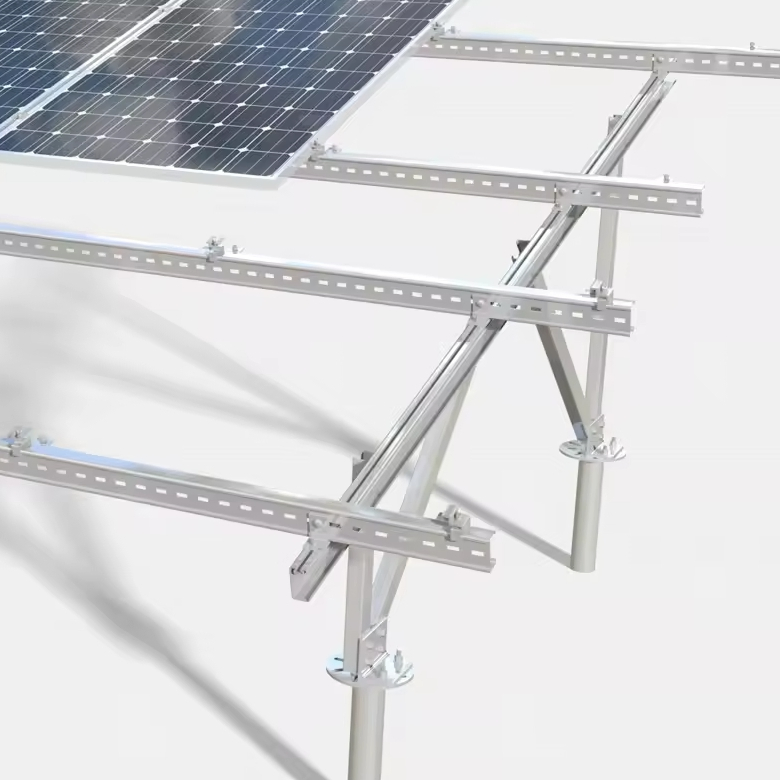 Aluminum H-Shaped Solar Panel Pole Mounting Connector Structure