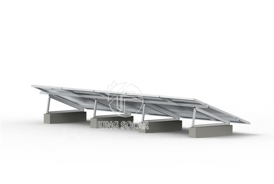 Efficient Flat Roof Solar Mounting with Rcc Ballast Structure