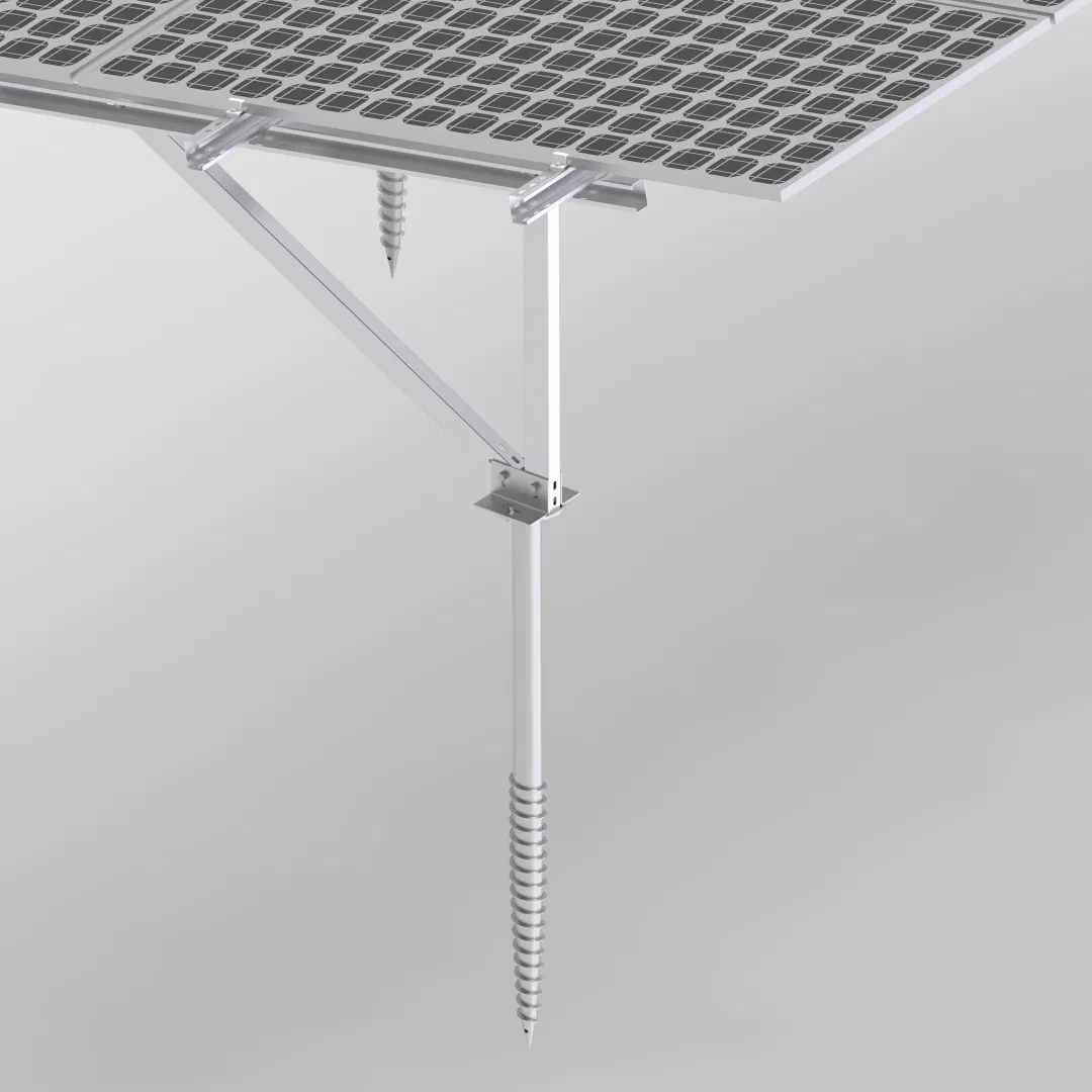 Solar Panel Ground Mount Poles Installation off Grid PV Ground Screw 2000mm Fxing Racking Kit