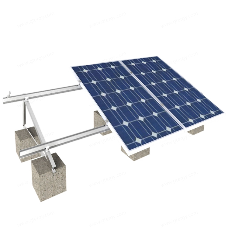 Flat Roof Solar Mounting System Triangle Ballast Fixed Bracket Aluminium Structure