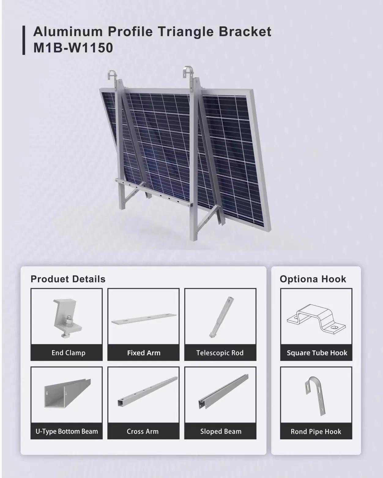 Durable Jchx ISO Certified Solar Balcony Mounts for Efficient Power Generation