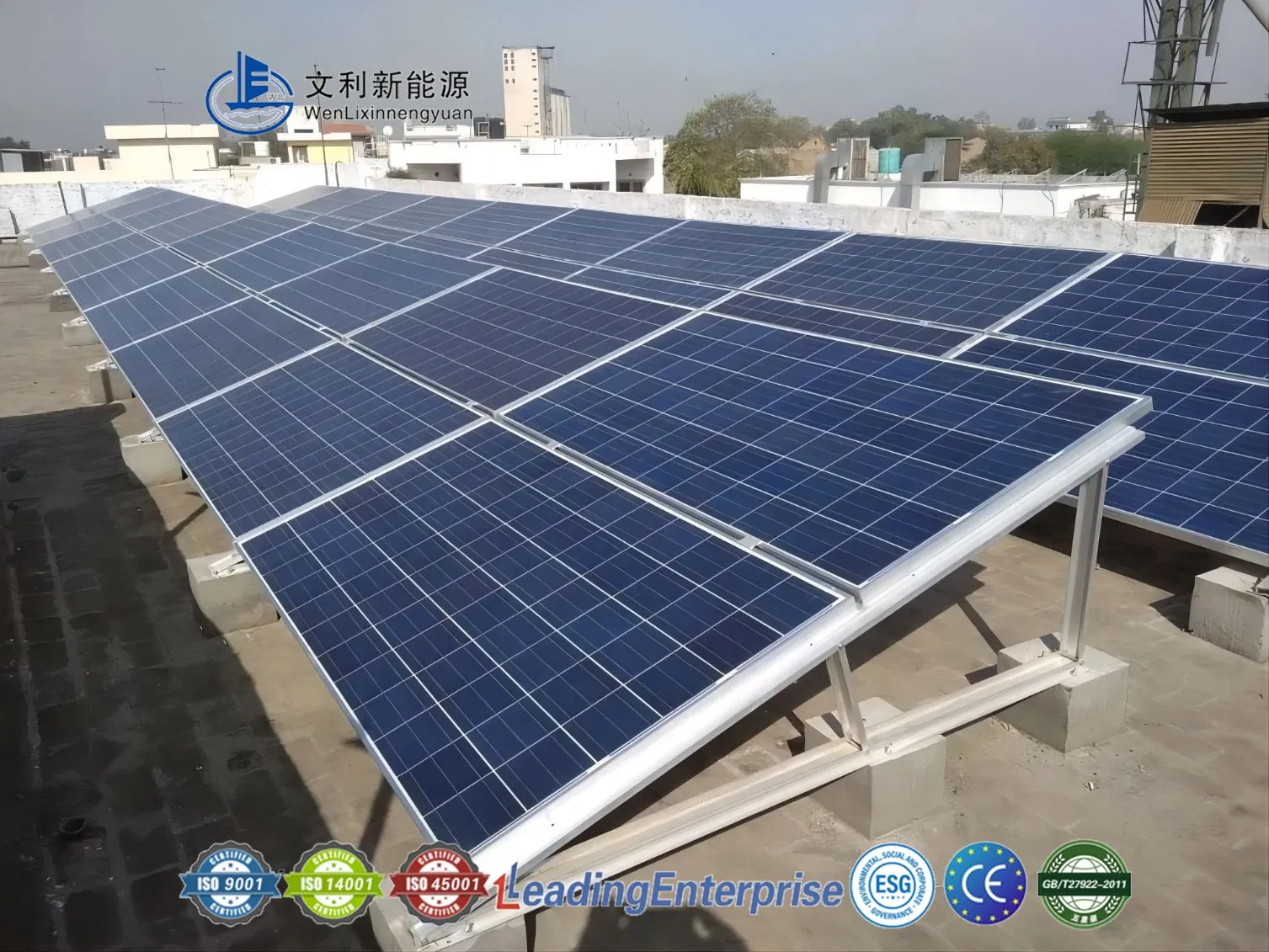 Factory Direct Hot Sale Commercial Customized Waterproof Flat Roof Top Kit Power Steel Solar Panel Pergola for Solar Panel Mounting System