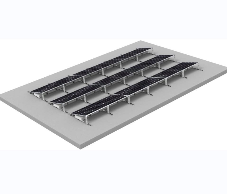 Free Design Flat Roof Photovoltaic Solar Ballasted Panel Mounting System