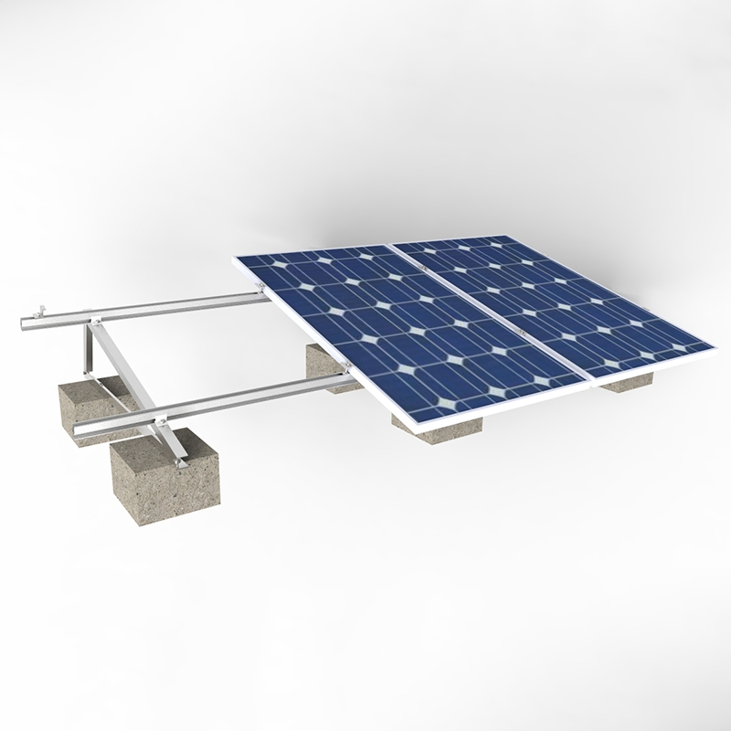 Flat Roof Solar Mounting System Triangle Ballast Fixed Bracket Aluminium Structure