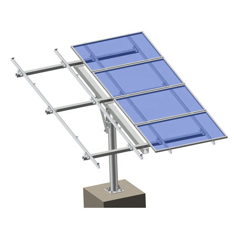 Aluminum Solar Mounting Rail Panel System Tilt Pole Mount for Carport &amp; Ground Easy Roof Installation Steel Material