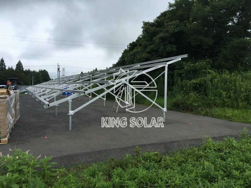 Adjustable Height Solar Pole Ground Mount Stand