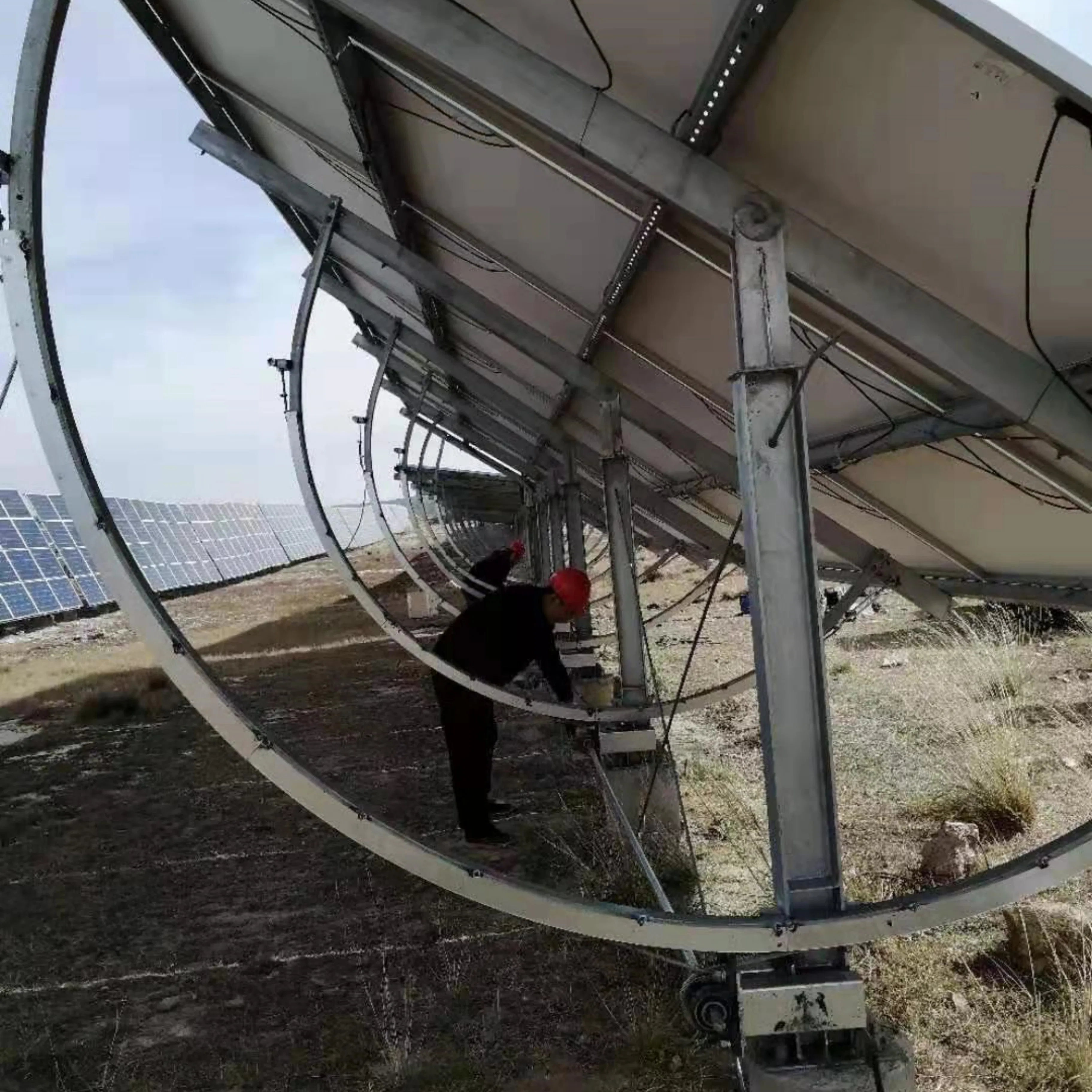 Nine Steel Solar Mounting Bracket, Custom PV Mounting Options Available