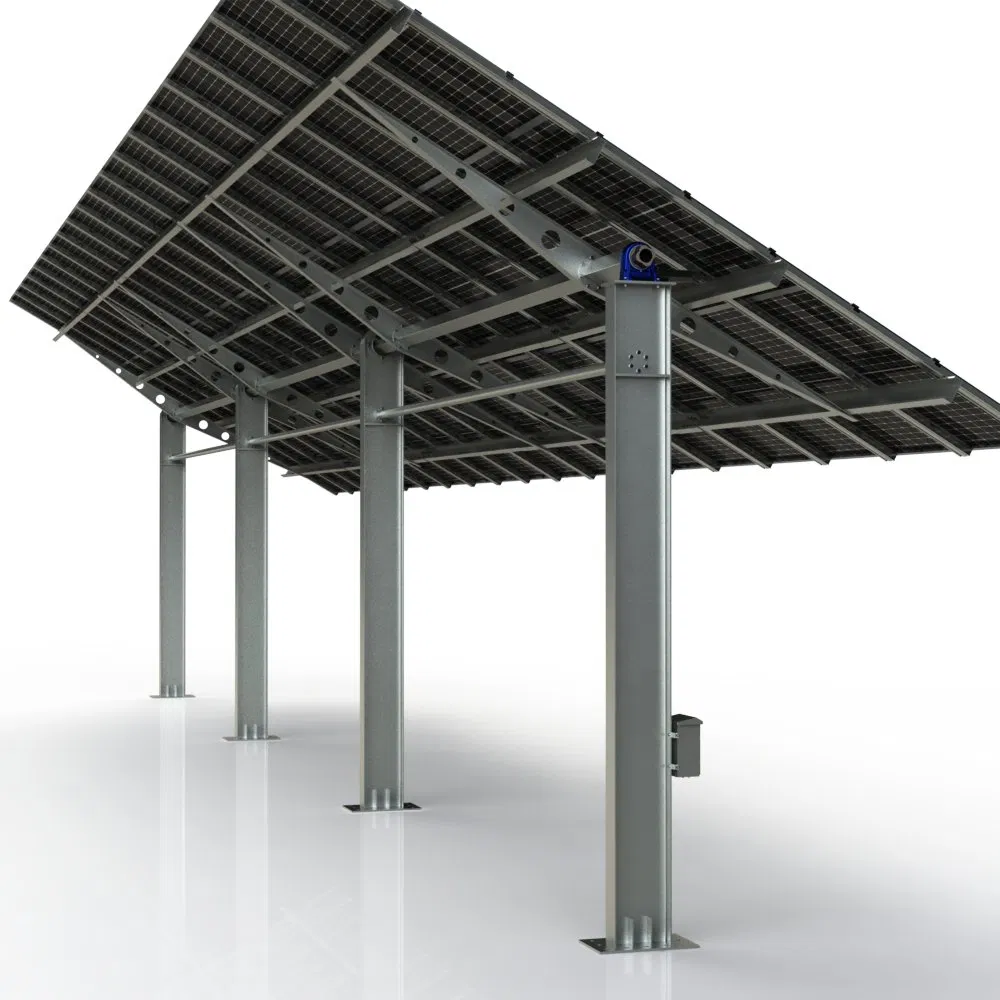 Hot-Dig Galvanized Steel Solar Car Canopy 2, 4, 6, 8 Parking Space EV Charging Station Pergola Structure